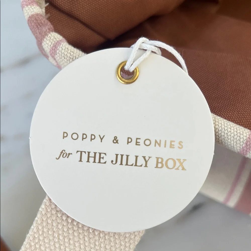 Poppy & Peonies Pink and Cream Striped Tote - Picture 5 of 6